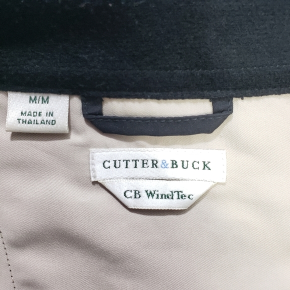 Cutter & Buck Light Weight Jacket Size M Black Tan CB Wind Tec - Picture 3 of 8